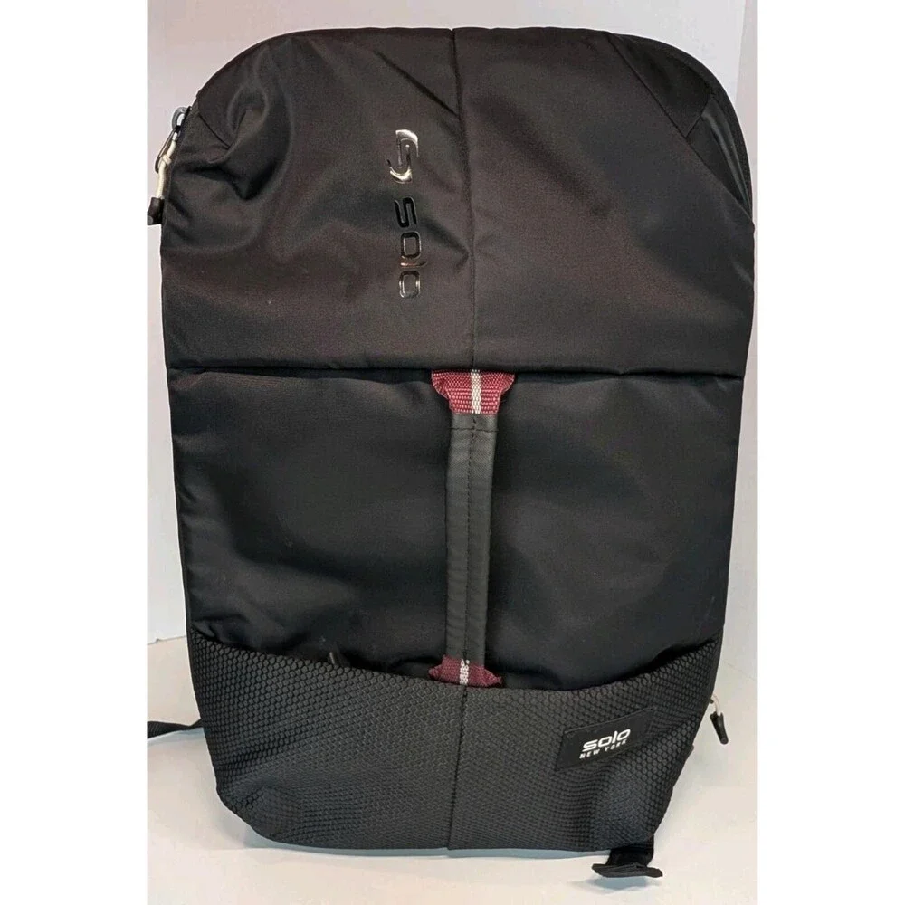 Solo New York Backpack Laptop Bag Black Convertible Hybrid Mesh Padded VAR600-4